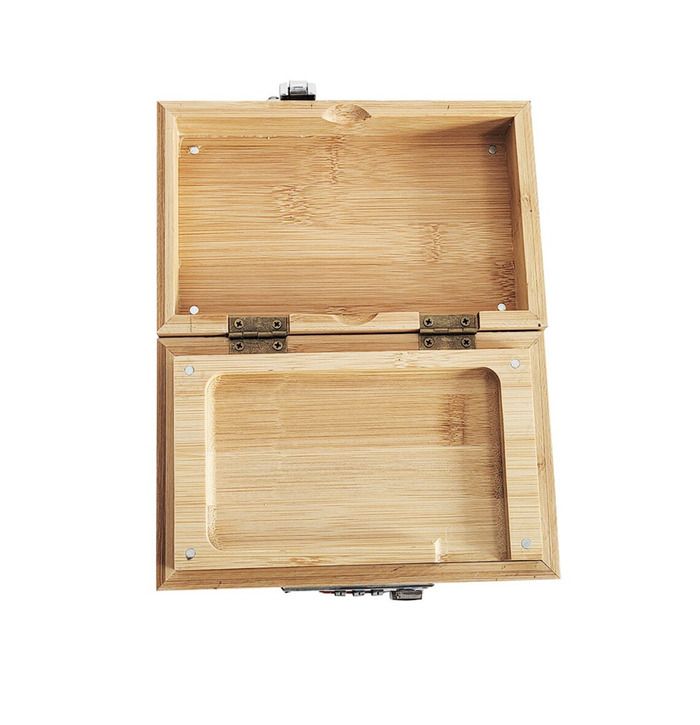 Wise Skies Wooden Rolling Box - Boxes With Hinged Lids Rolling Tray Storage (X - Large - Black